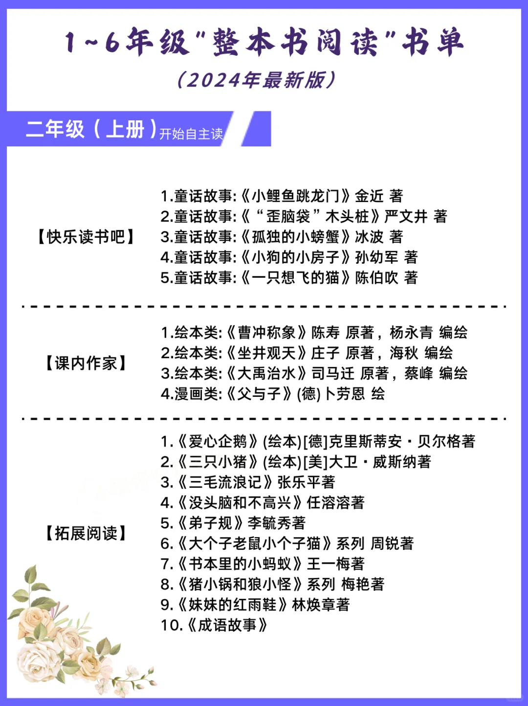 【2024必读】清华附小力荐！1-6年级孩子阅