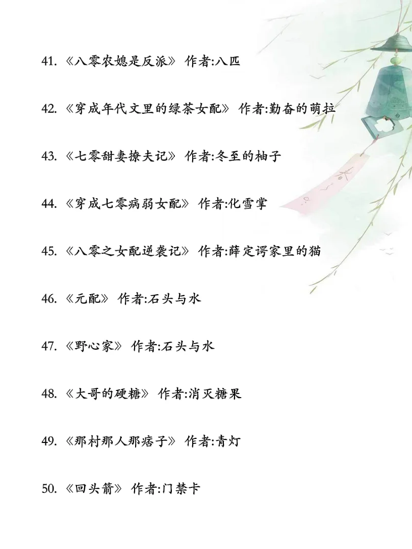 50 本年代文大合集，女主走上人生巅峰！超