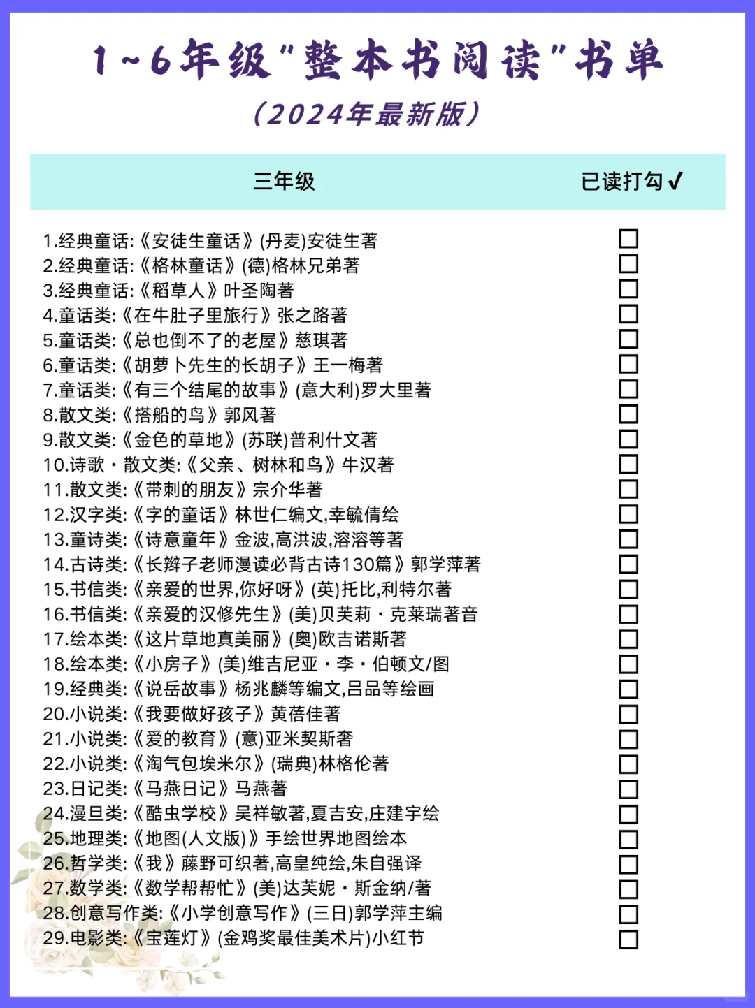 【2024必读】清华附小力荐！1-6年级孩子阅