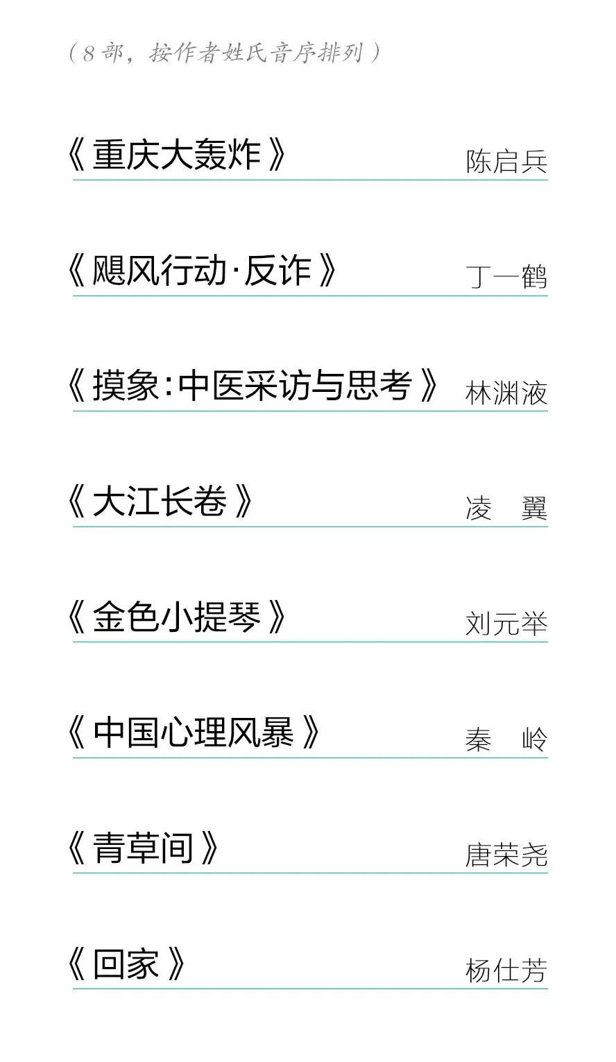 第二届漓江文学奖初评结果公示