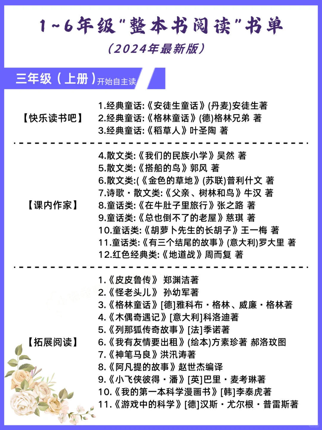【2024必读】清华附小力荐！1-6年级孩子阅