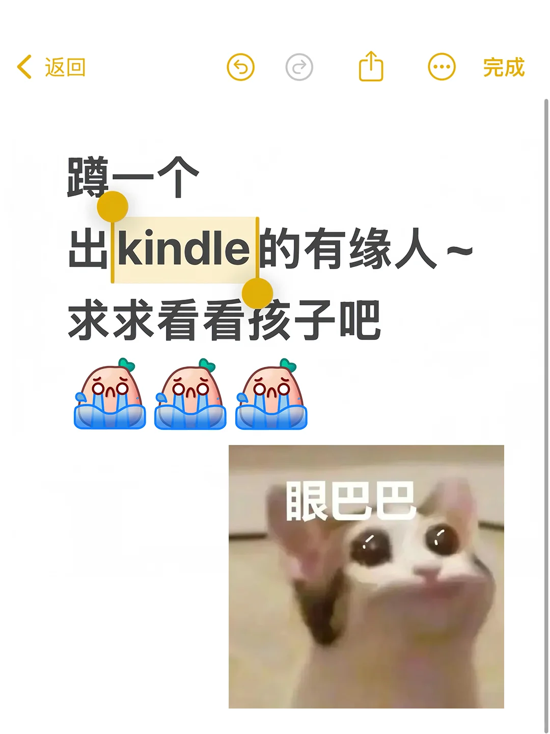 求割爱一个吃灰Kindle！带价来