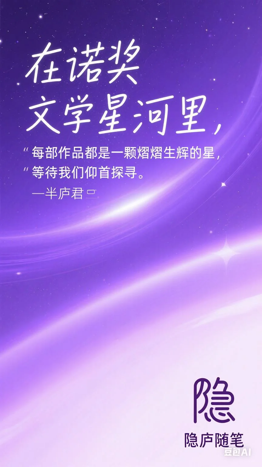 在诺奖文学的星河里，每部作品都熠熠生辉！