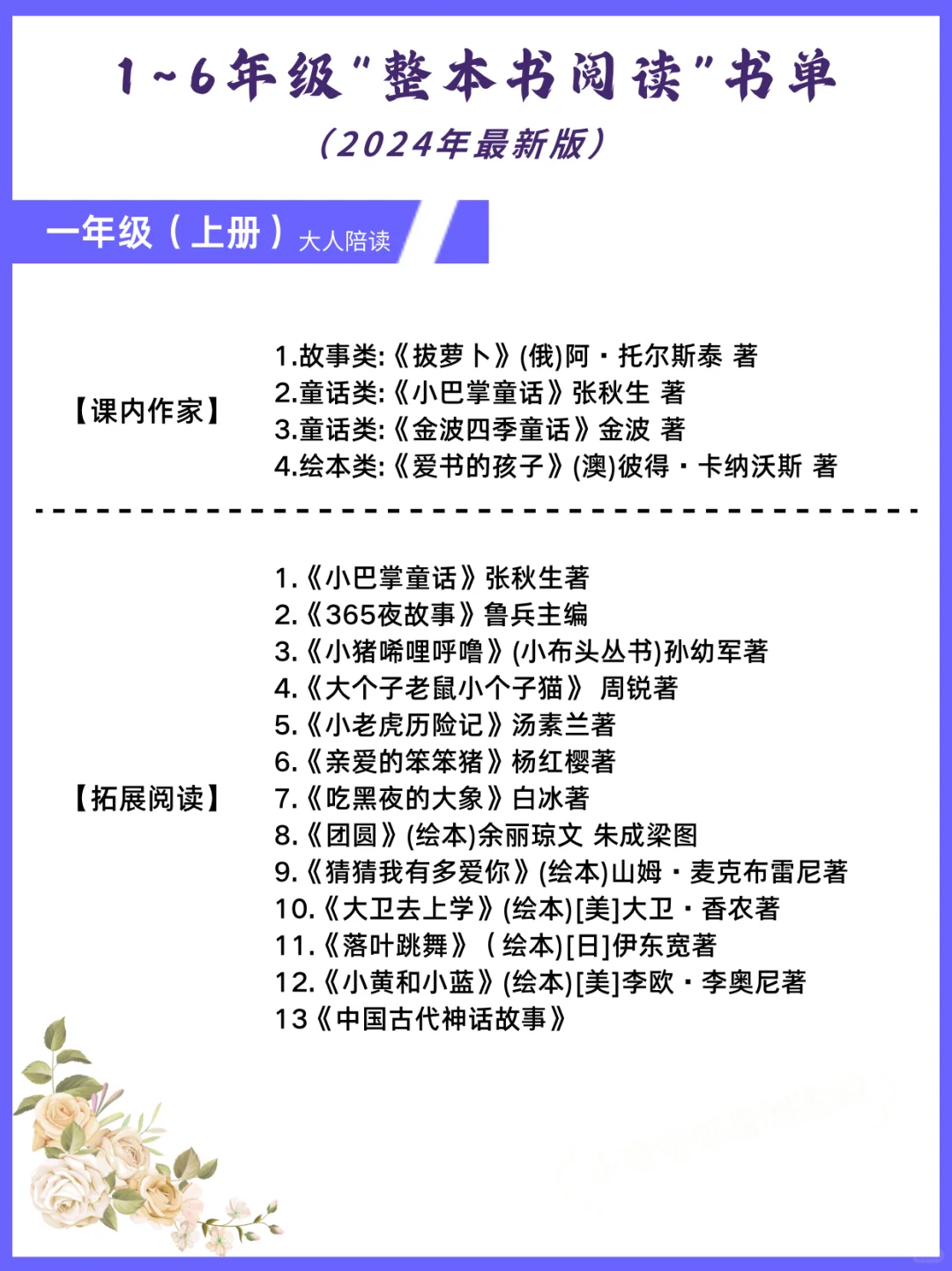 【2024必读】清华附小力荐！1-6年级孩子阅