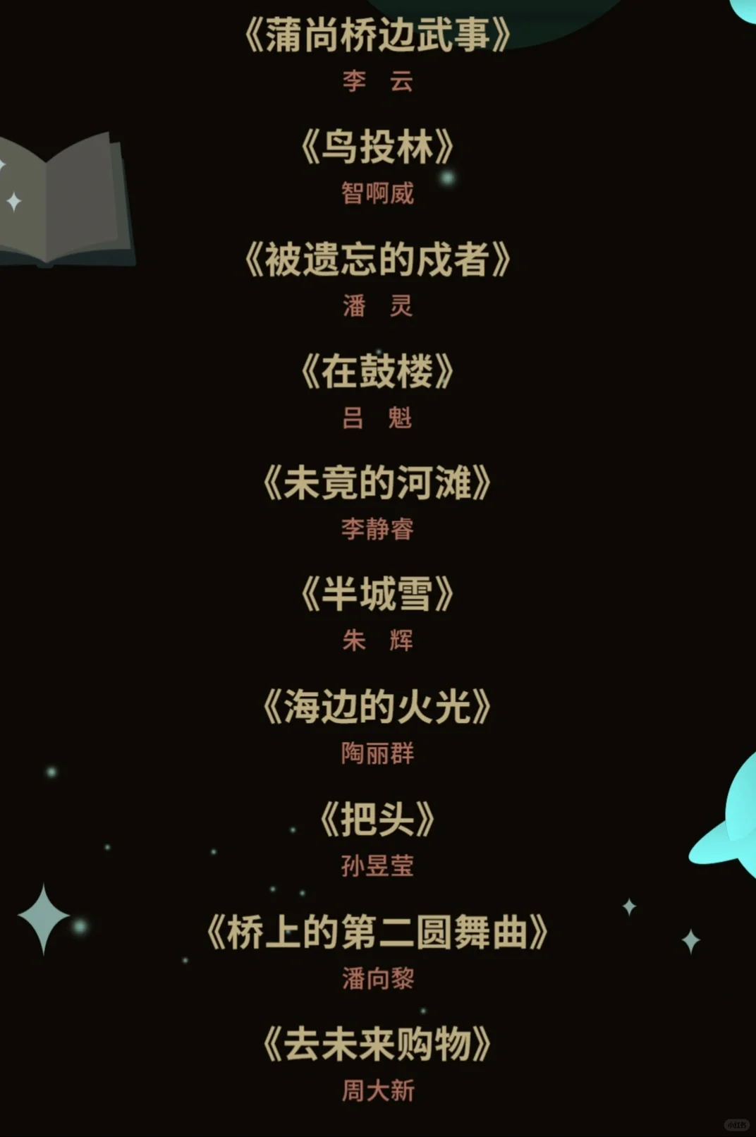 44部中短篇小说入围初评