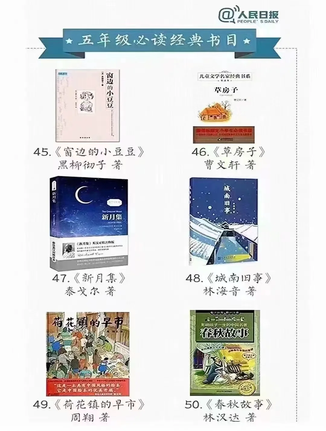 一到五年级必读经典书目