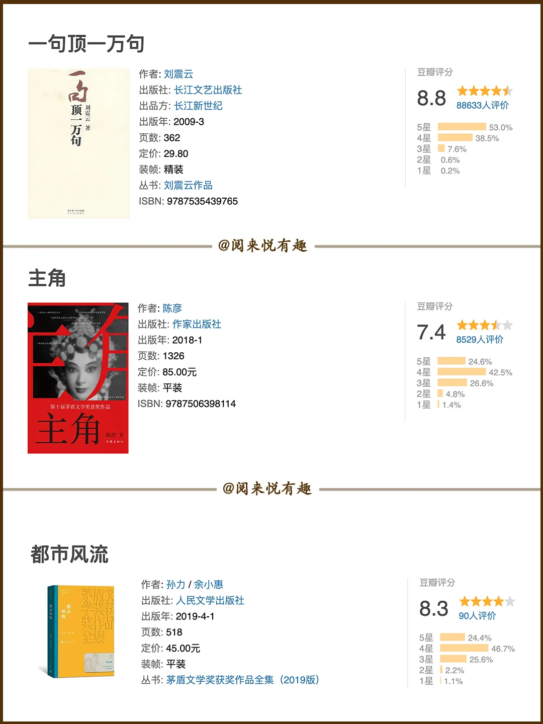 24本经典必读茅盾文学奖作品🏆豆瓣高分