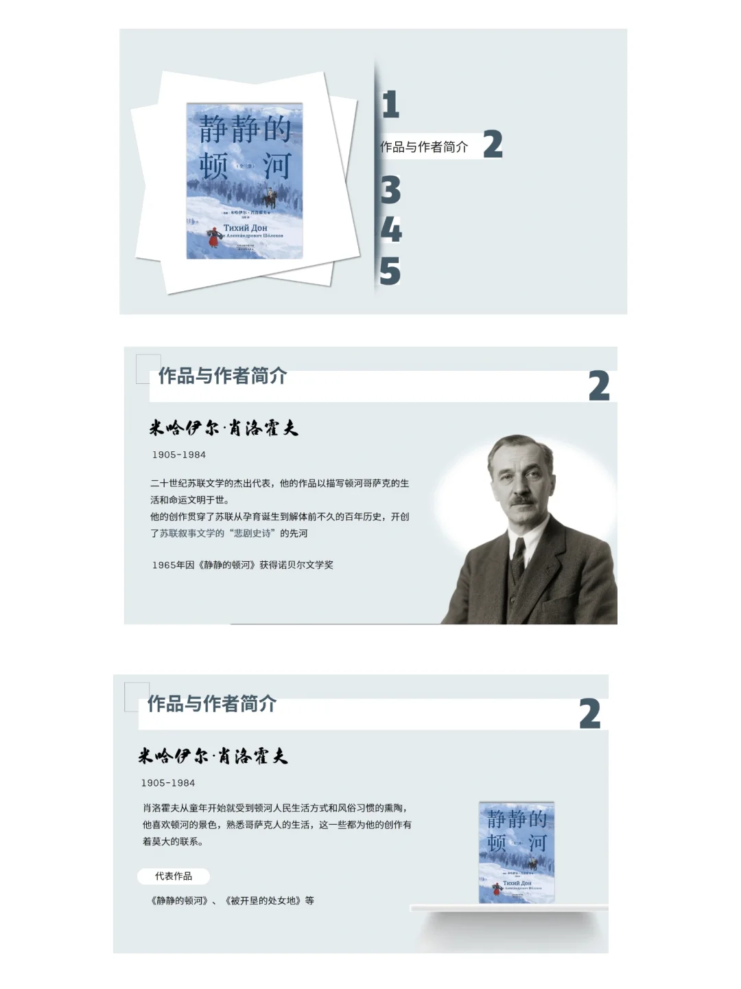 《静静的顿河》读书分享PPT