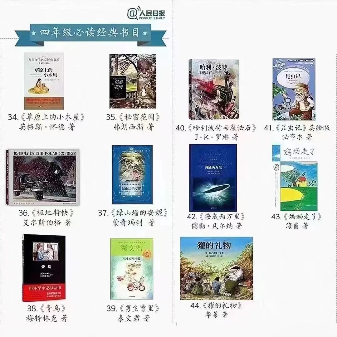 一到五年级必读经典书目