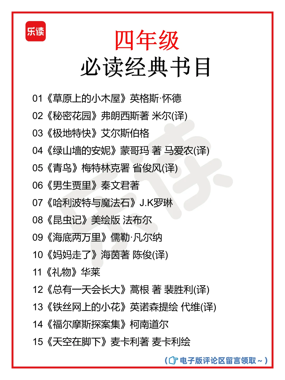 孩子阅读量达标了吗❓内附各年级必读书单❗