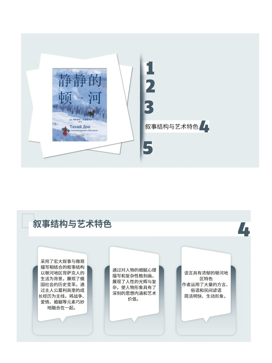 《静静的顿河》读书分享PPT