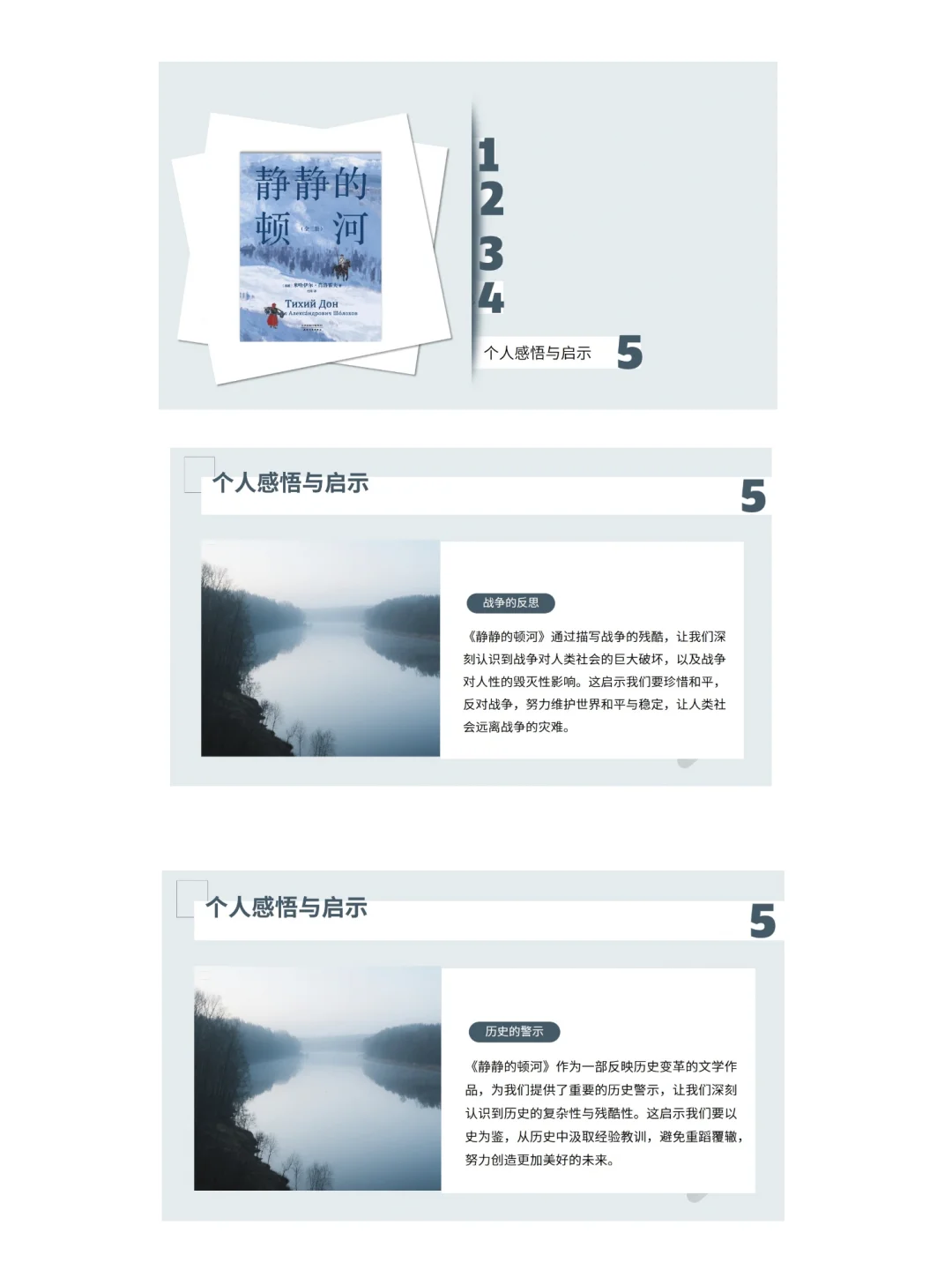 《静静的顿河》读书分享PPT