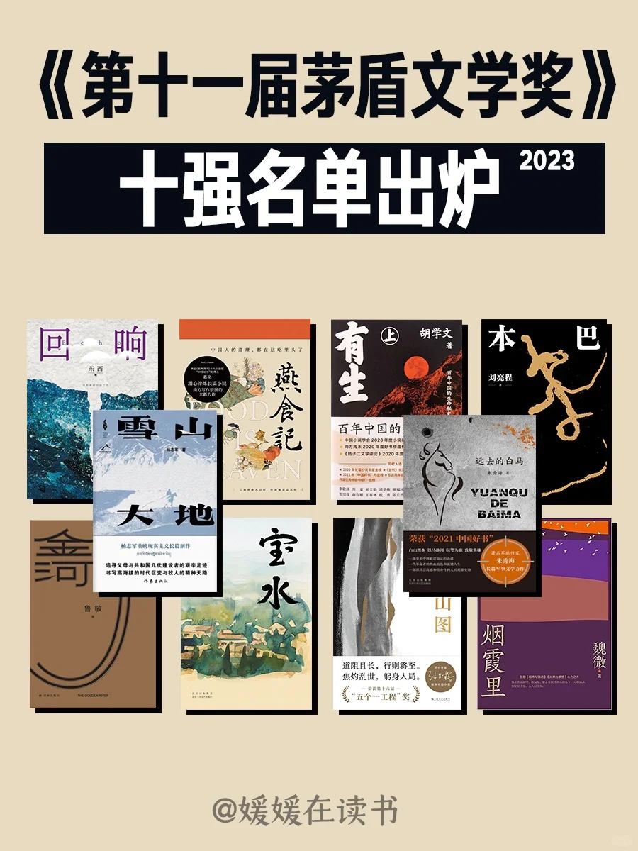 茅盾文学奖｜第11届提名新鲜出炉 快快码住