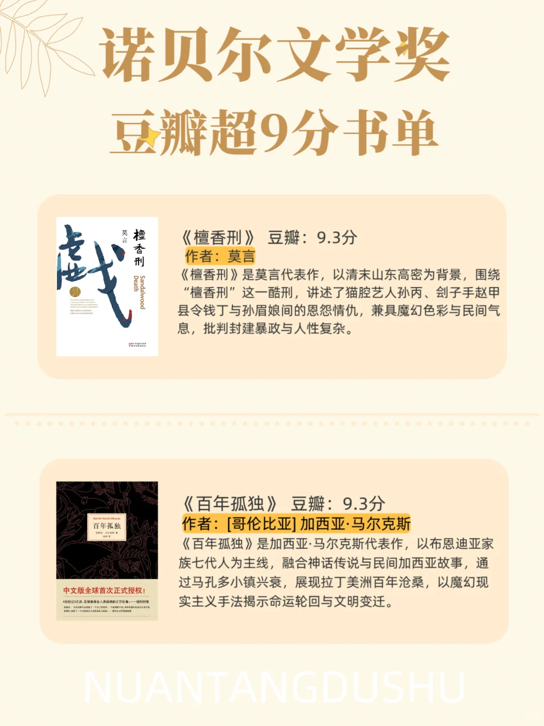 🔥诺贝尔文学奖|豆瓣超9.0分书单12本