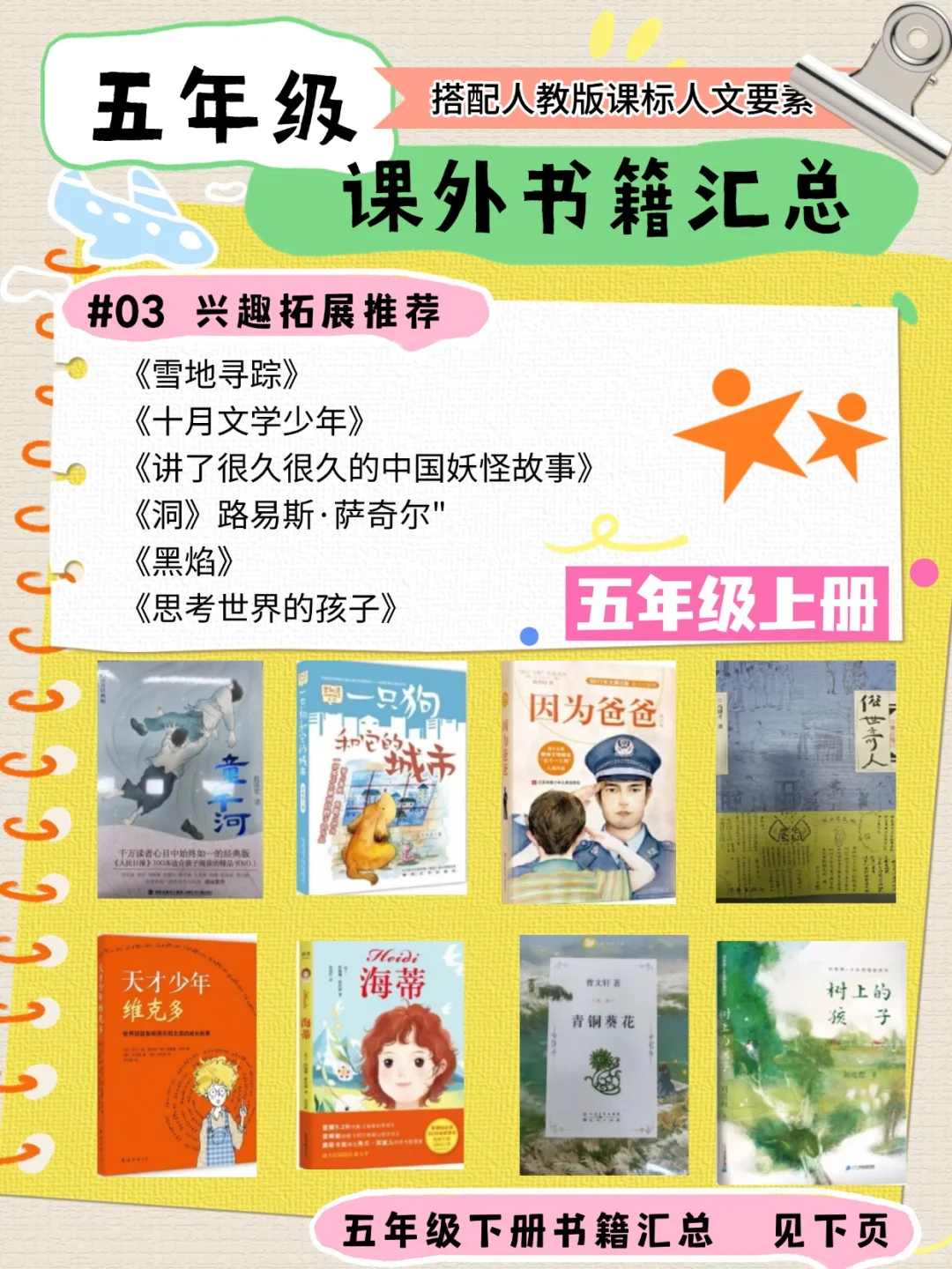 洛阳小学生课外书推荐❗️五年级语人教版❗