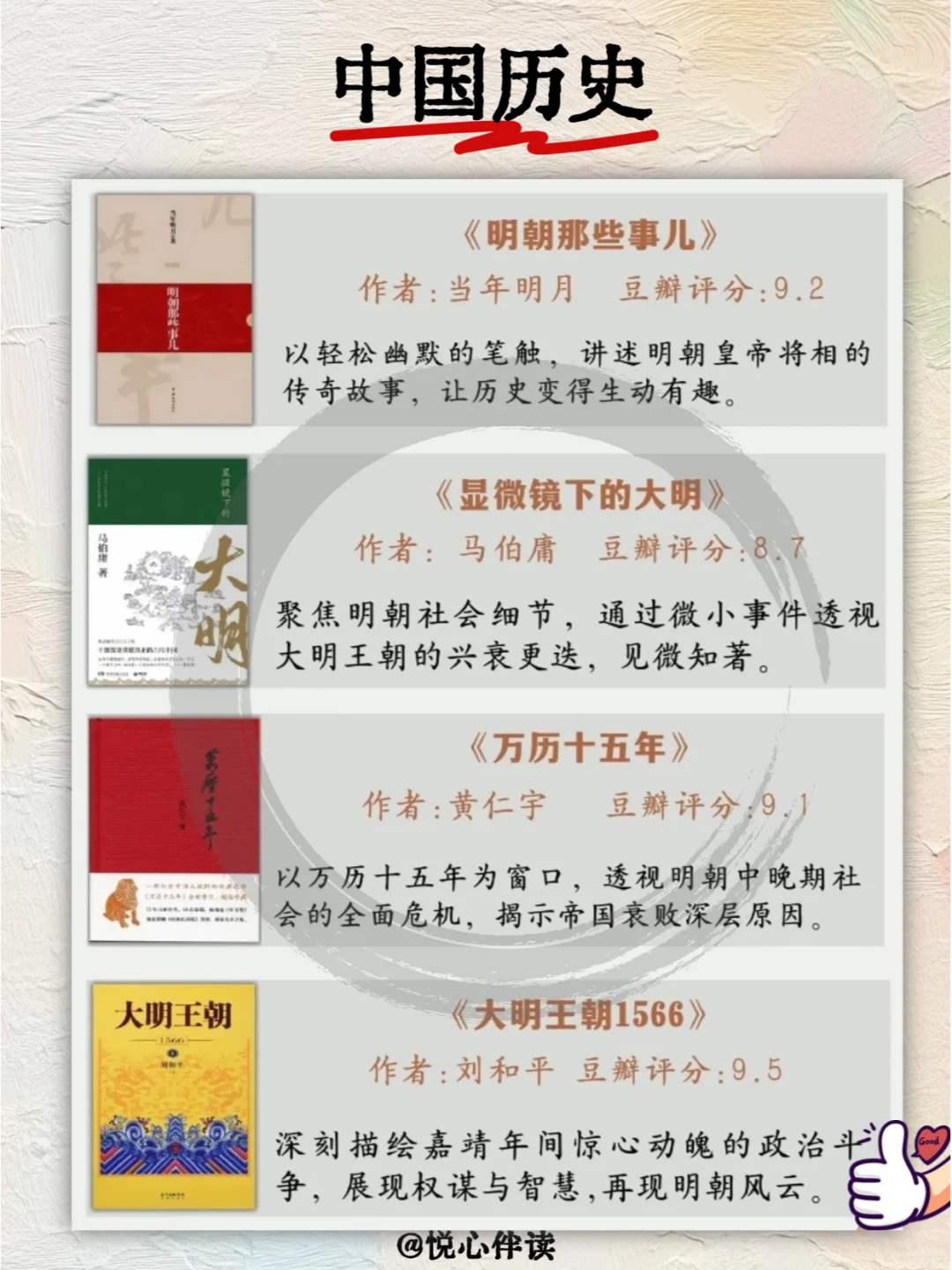 整理历史书单｜40本国内外高分历史书‼️