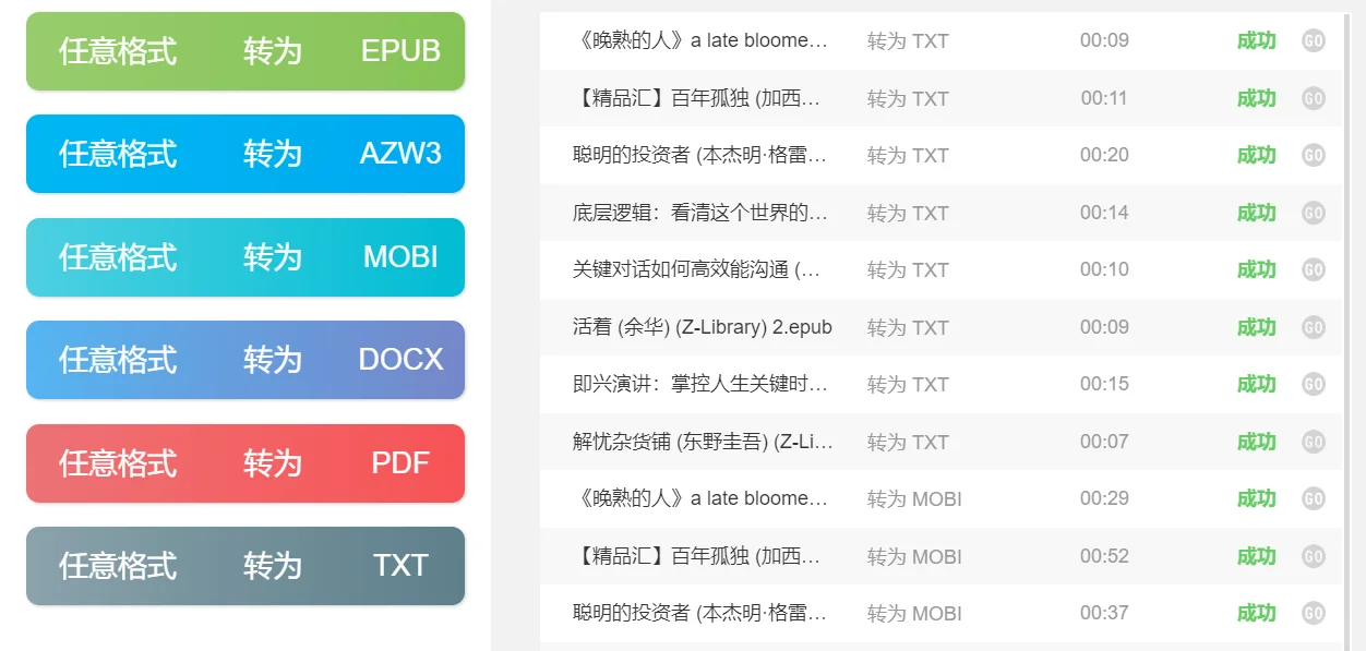 电子书格式格式转换