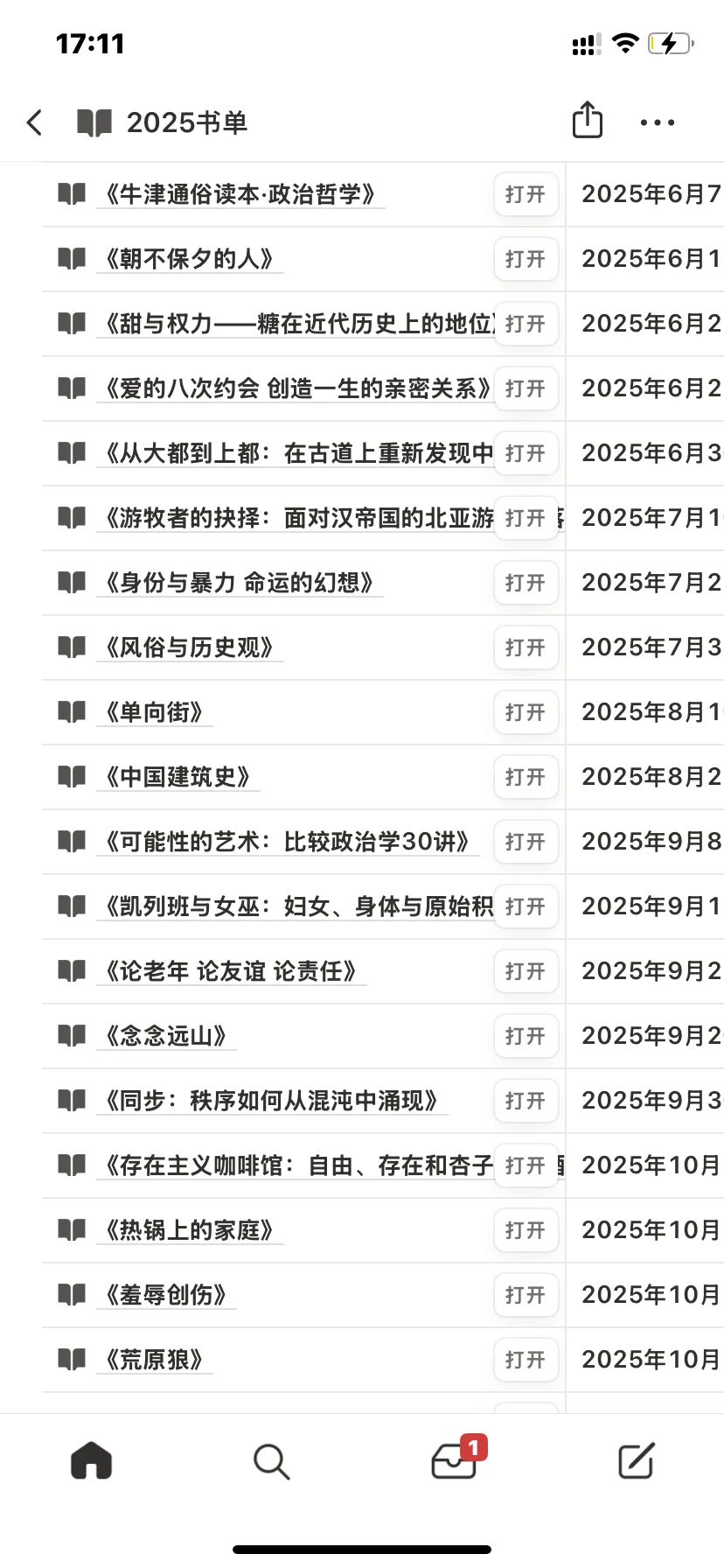 分享点今年的书单吧