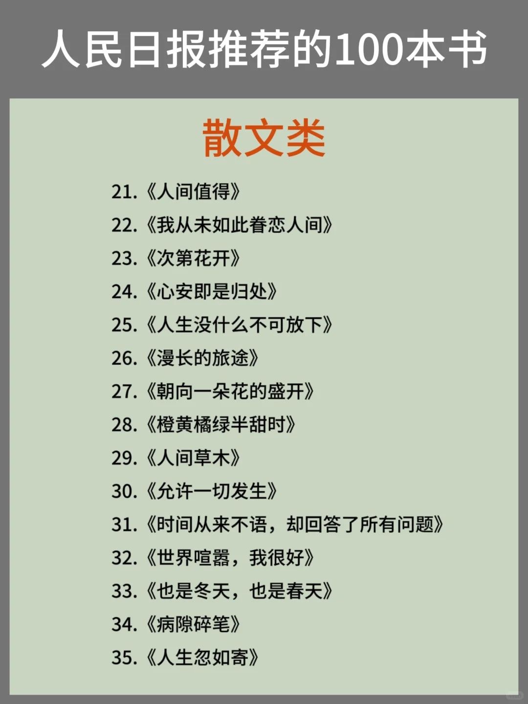 100本高质量书单，拯救书荒也拯救自己!