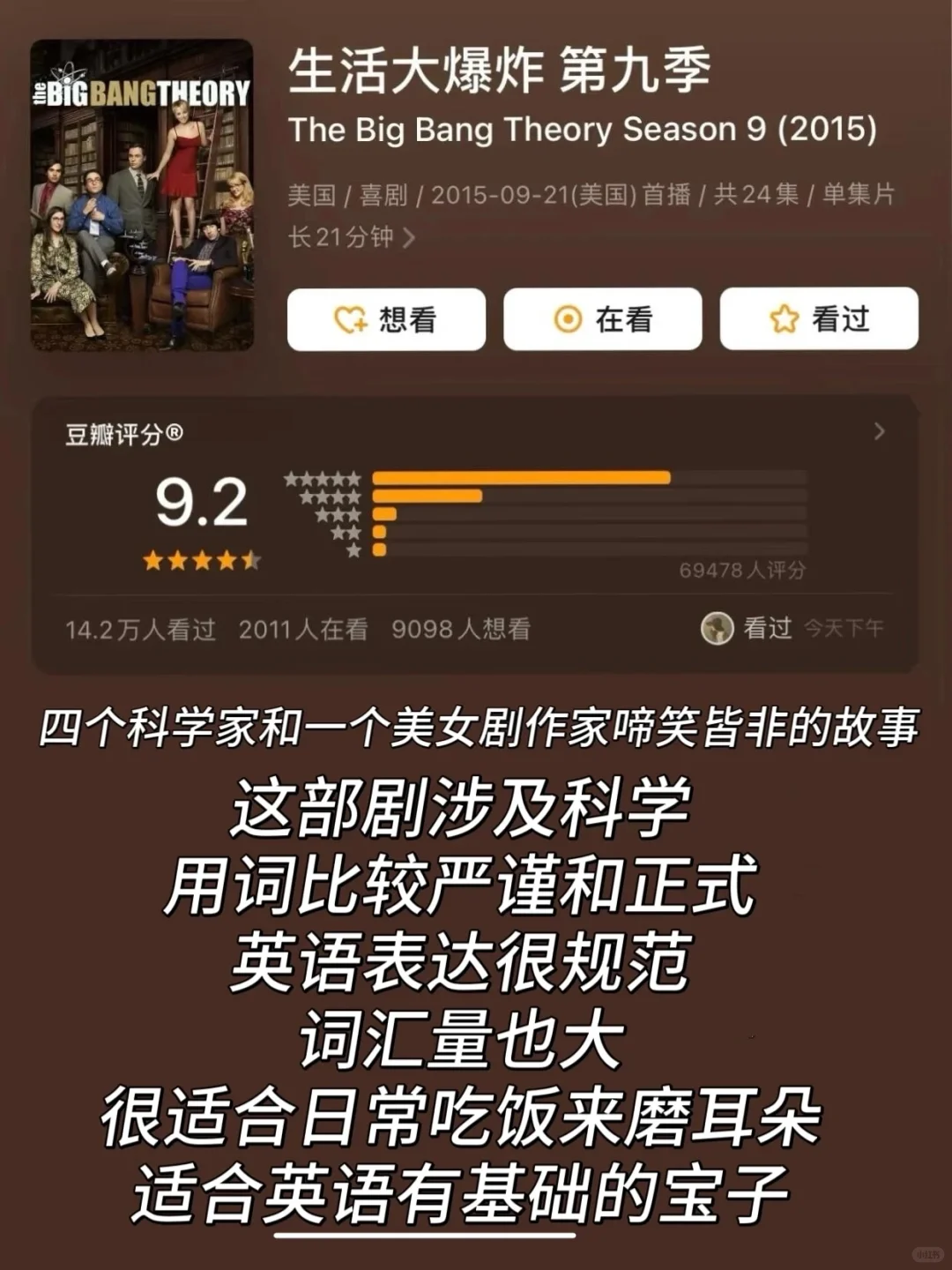 英语学习，我推荐这5️⃣部美剧🔥