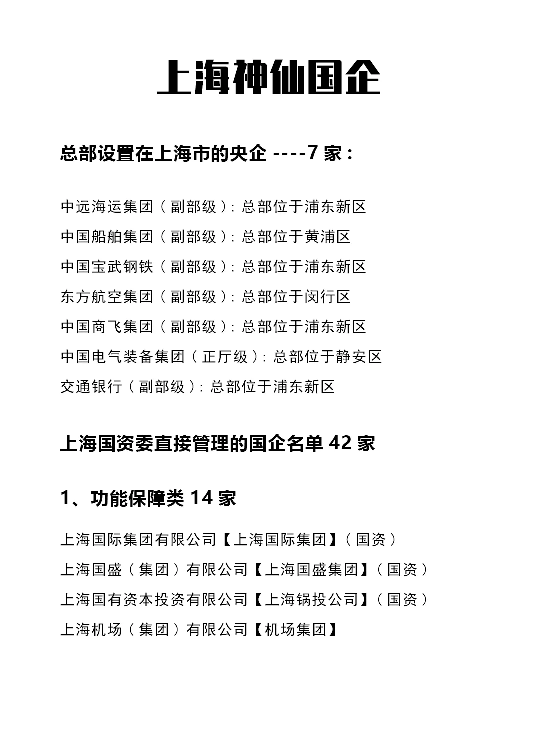 上海國(guó)企有這么多?你竟還未發(fā)現(xiàn)它們？畏梆！