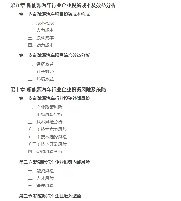 中國新能源汽車行業(yè)企業(yè)項目投資分析報告