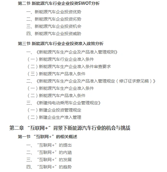 中國新能源汽車行業(yè)企業(yè)項目投資分析報告