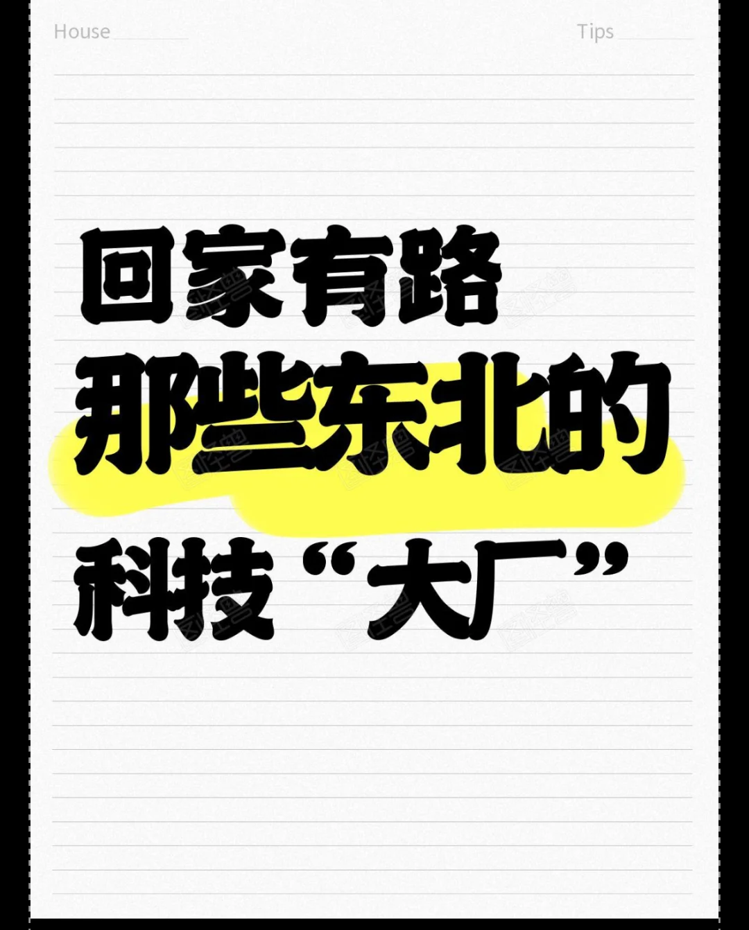 ［特輯］回家有路——那些東北的科技“大廠”（上）