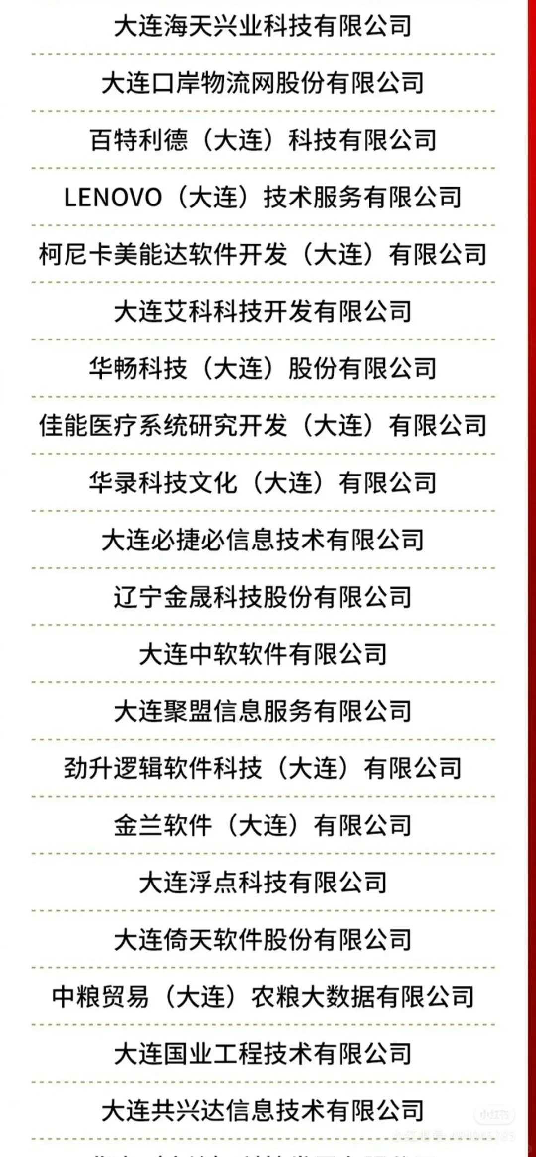 大連軟件企業(yè)100強 2024年