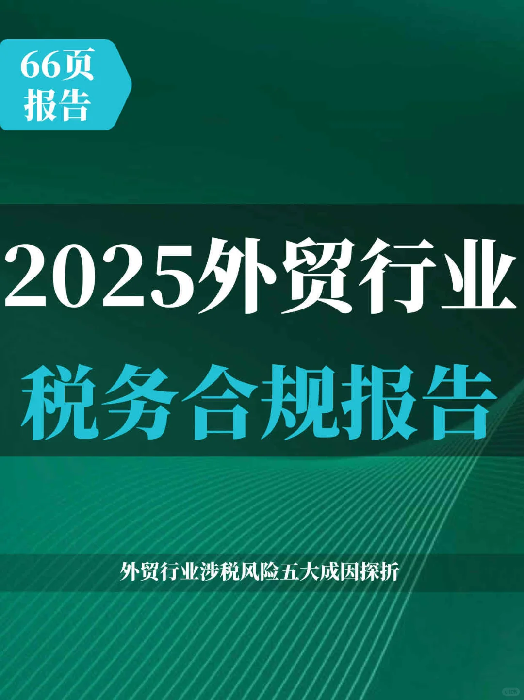 66頁報告 | 2025年外貿(mào)行業(yè)稅務(wù)合規(guī)報告