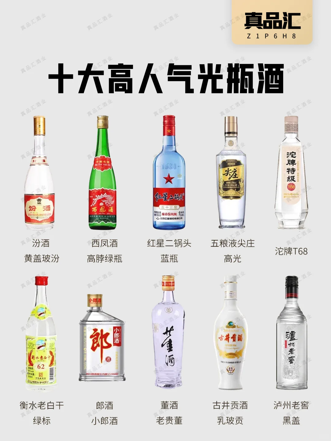白酒中的十大高人气“光瓶酒”,你都尝过吗❓