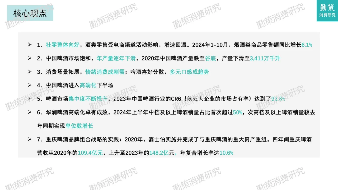 中国啤酒行业消费研究报告-消费市场饱和