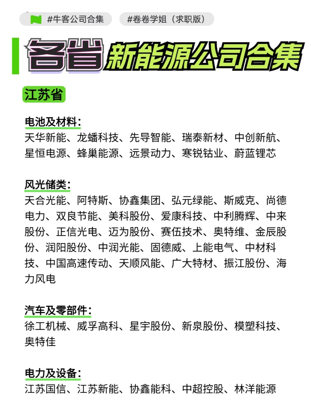 各省新能源行业公司大合集