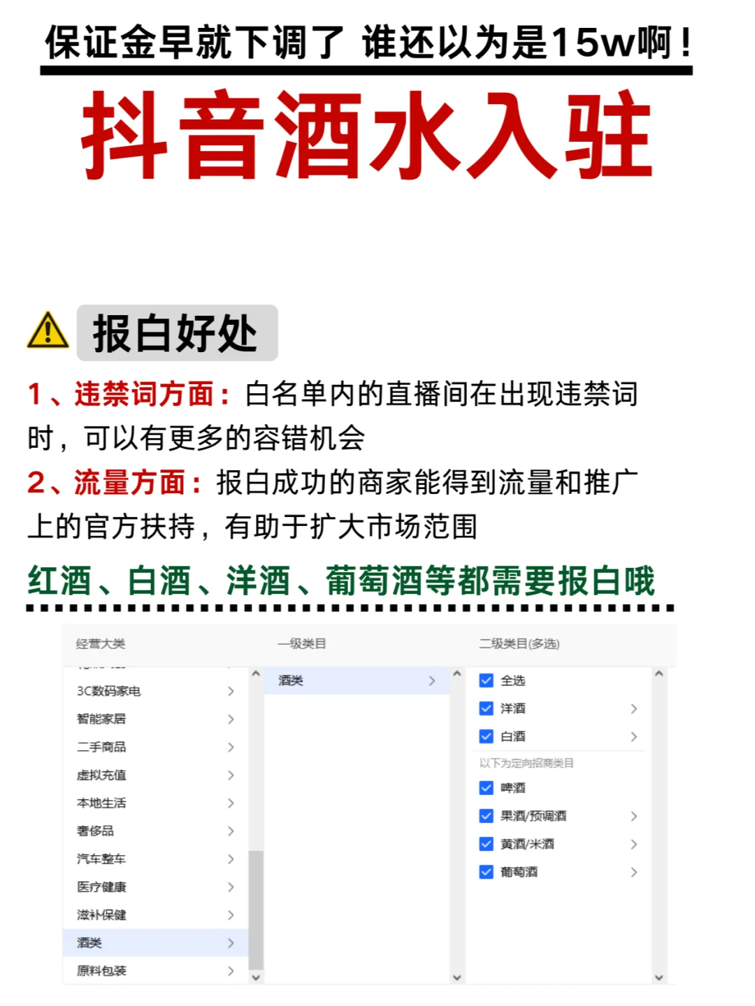 抖音酒水 誰還不知道保證金早就下調(diào)了之碗！