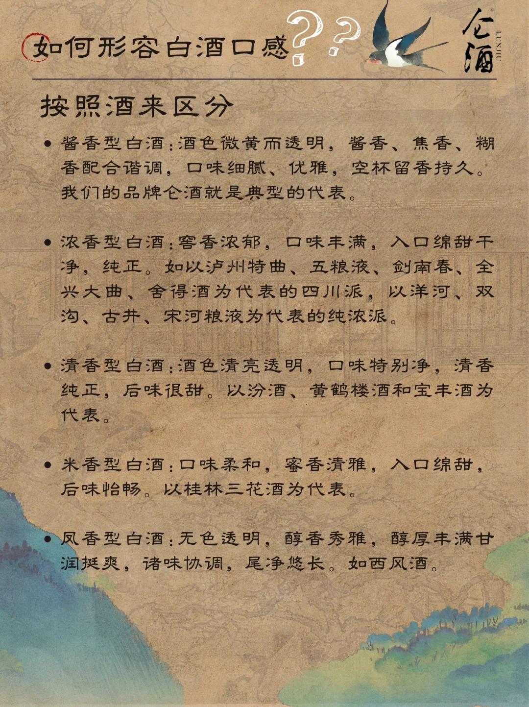 如何形容白酒的口感