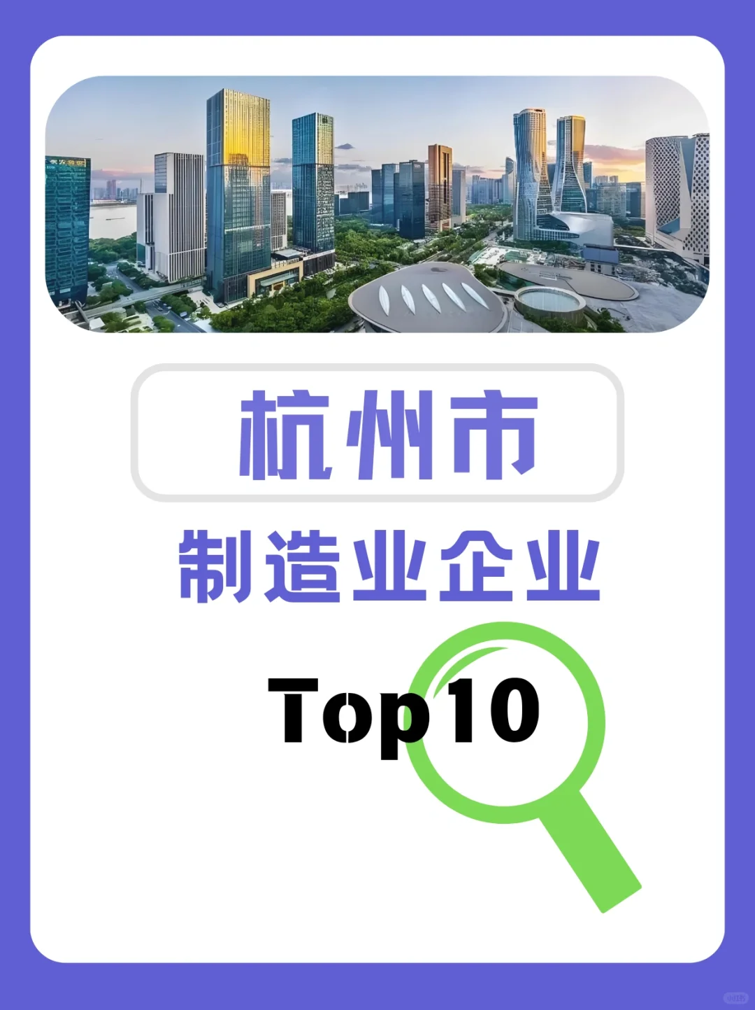 杭州市制造業(yè)企業(yè)Top10