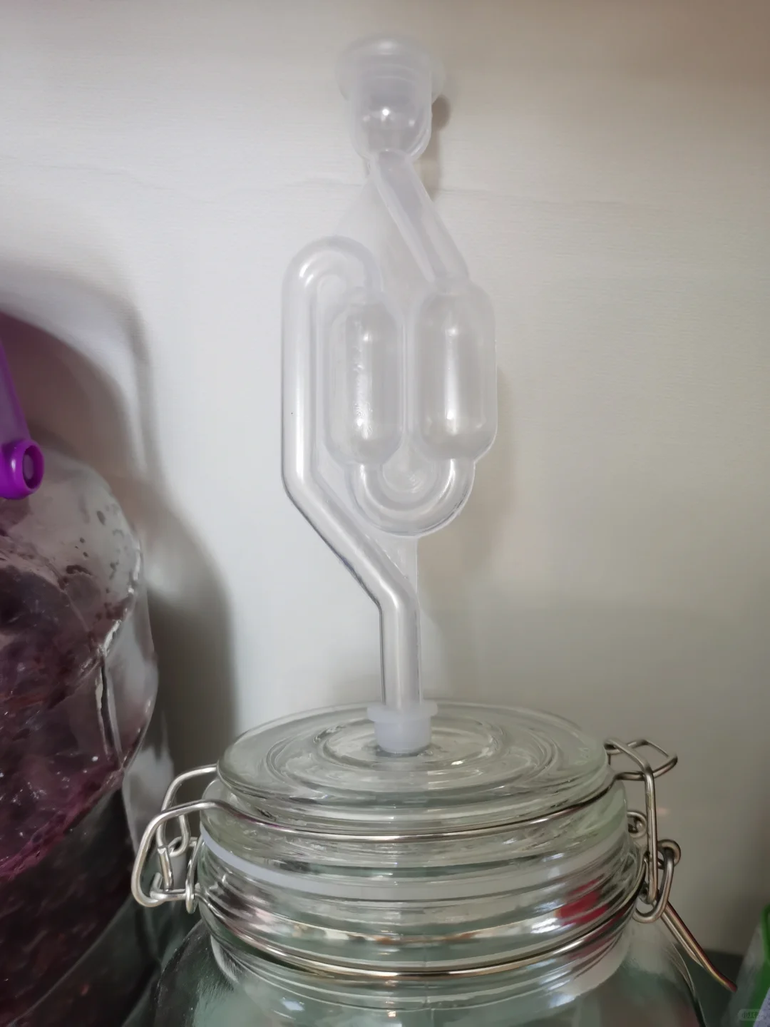 自酿葡萄酒第八天，冒沫子