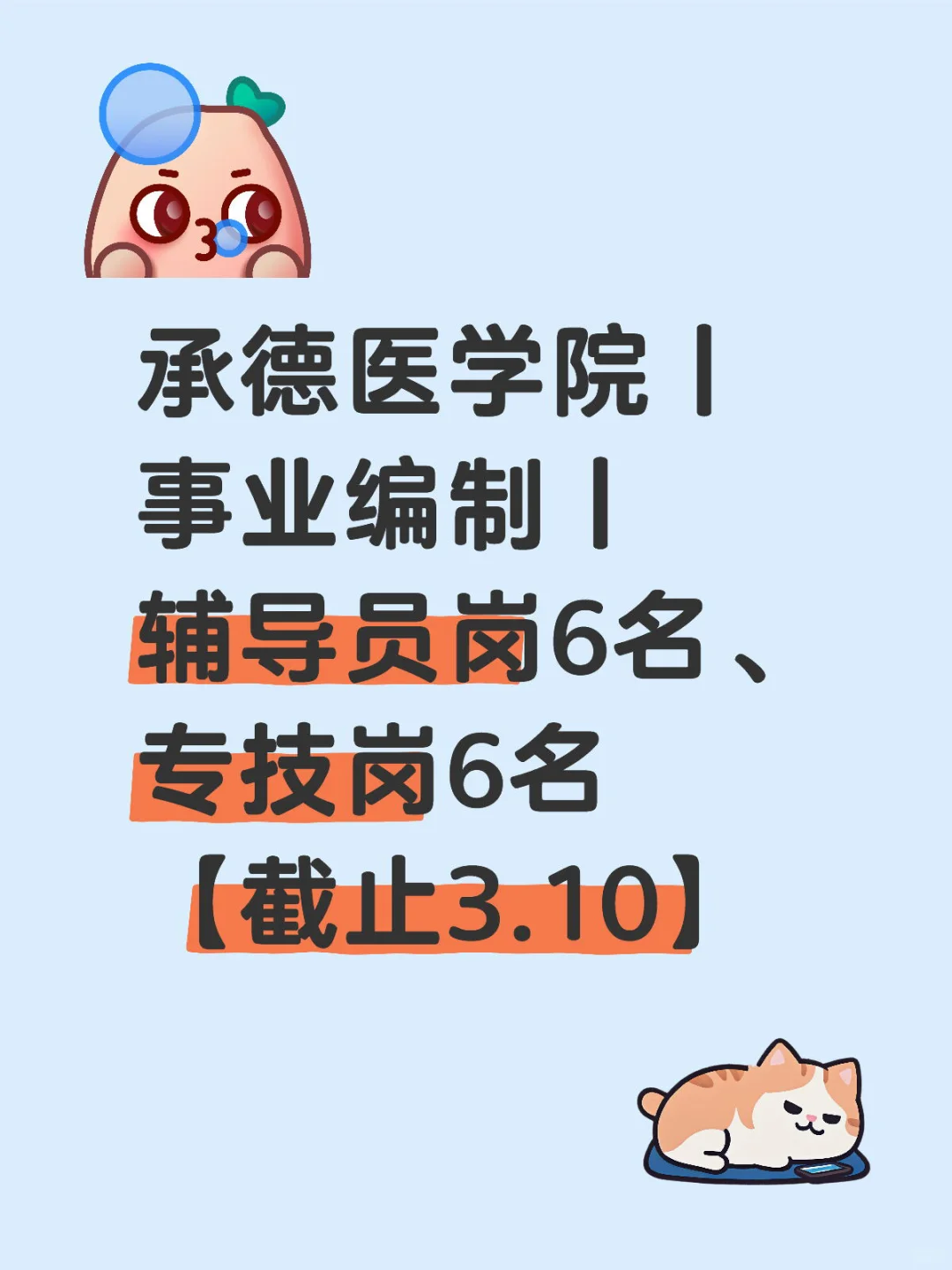 25年承德醫(yī)學院輔導員、專技崗公告