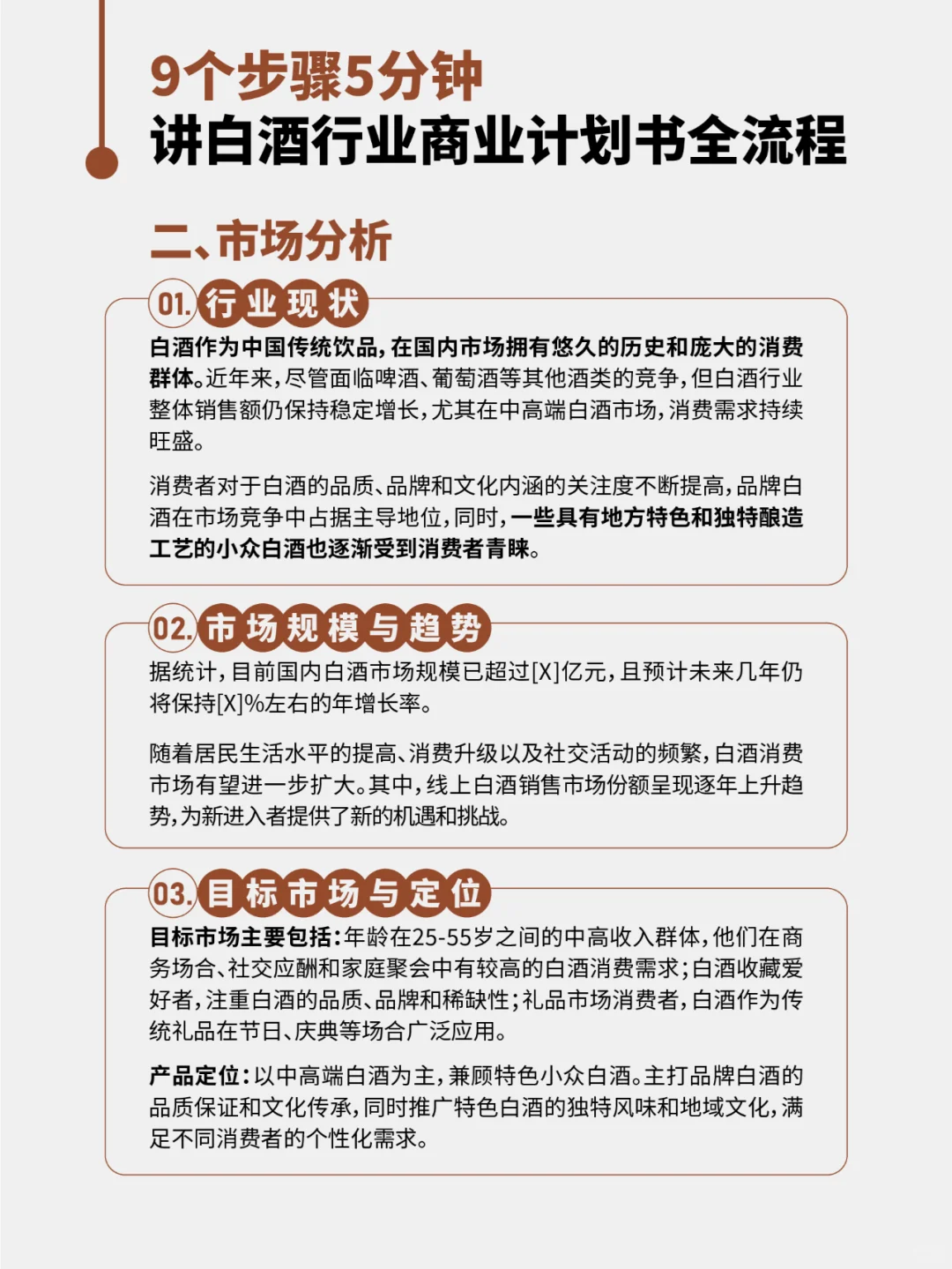 9个步骤5分钟讲清白酒行业计划书全流程