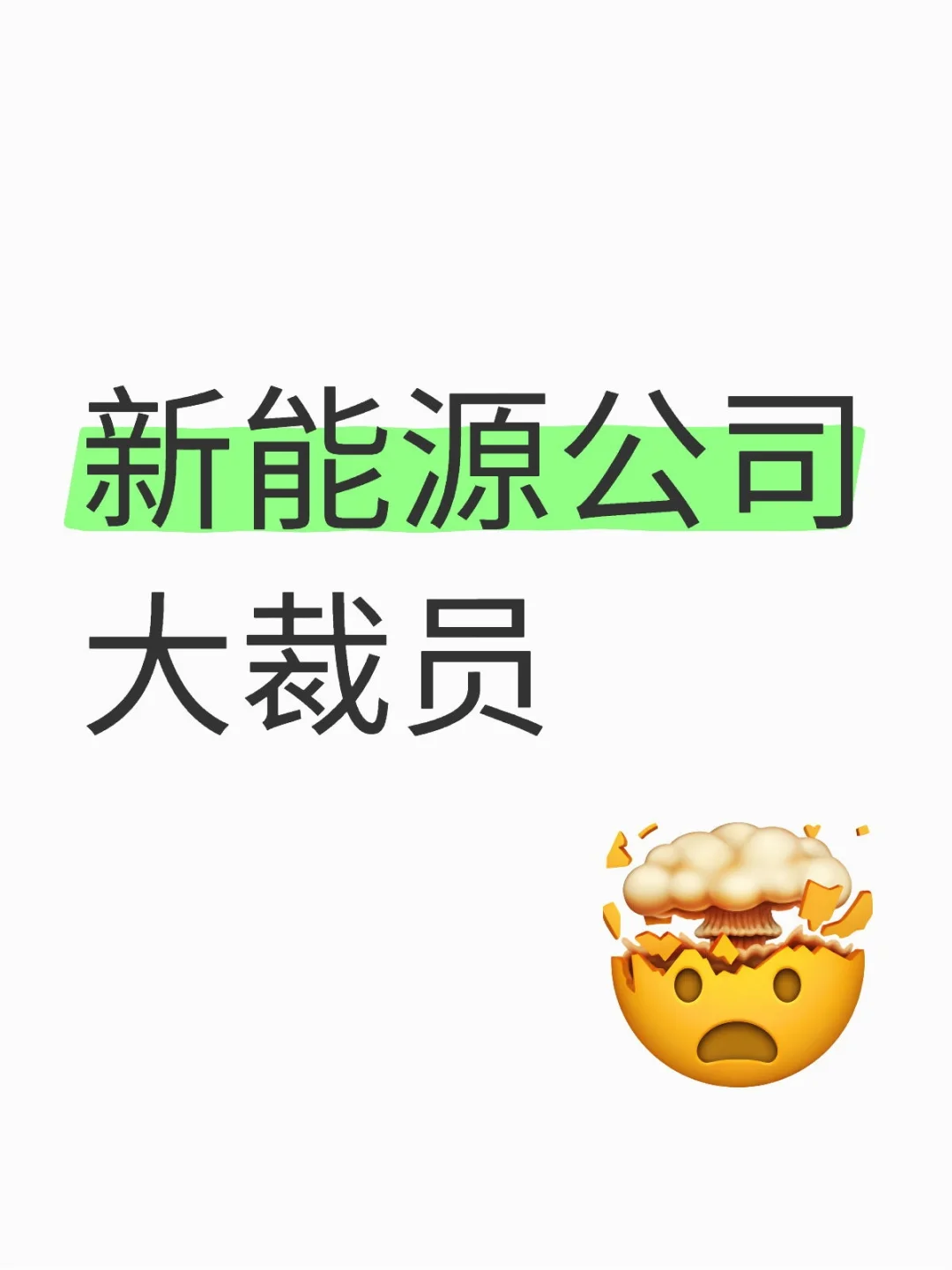 新能源公司大裁员