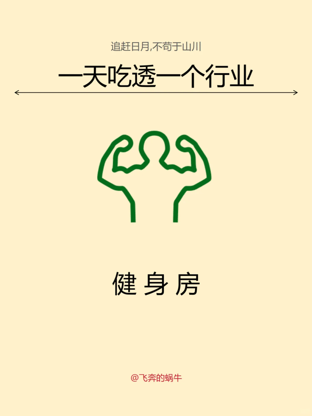 一天吃透一个行业。健身房