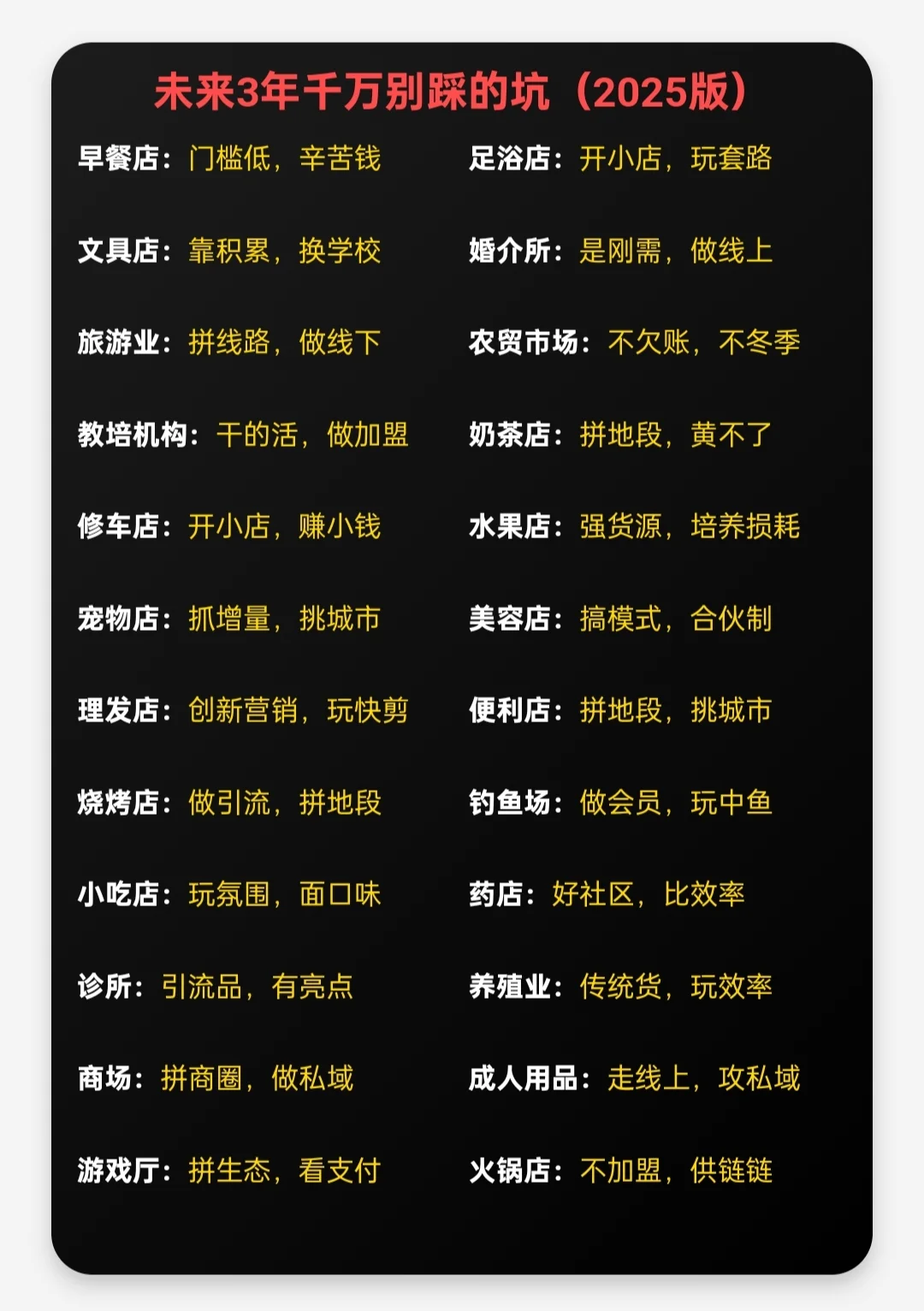 未来3年千万别踩的坑（2025版）?