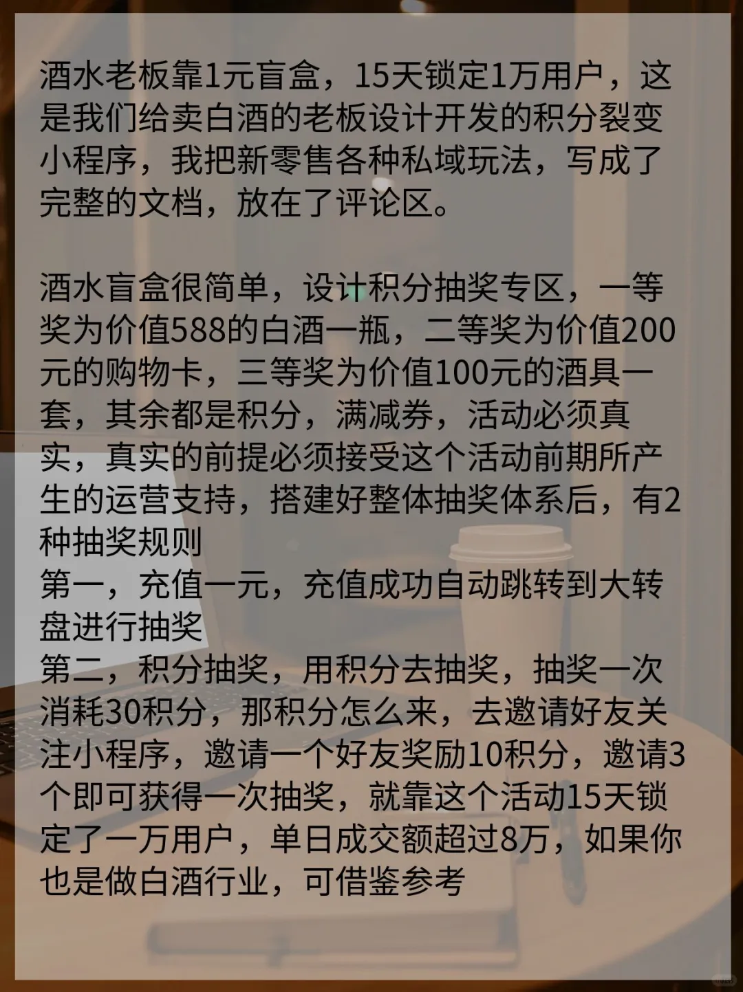 酒水老板靠1元盲盒，15天锁定1万用户??