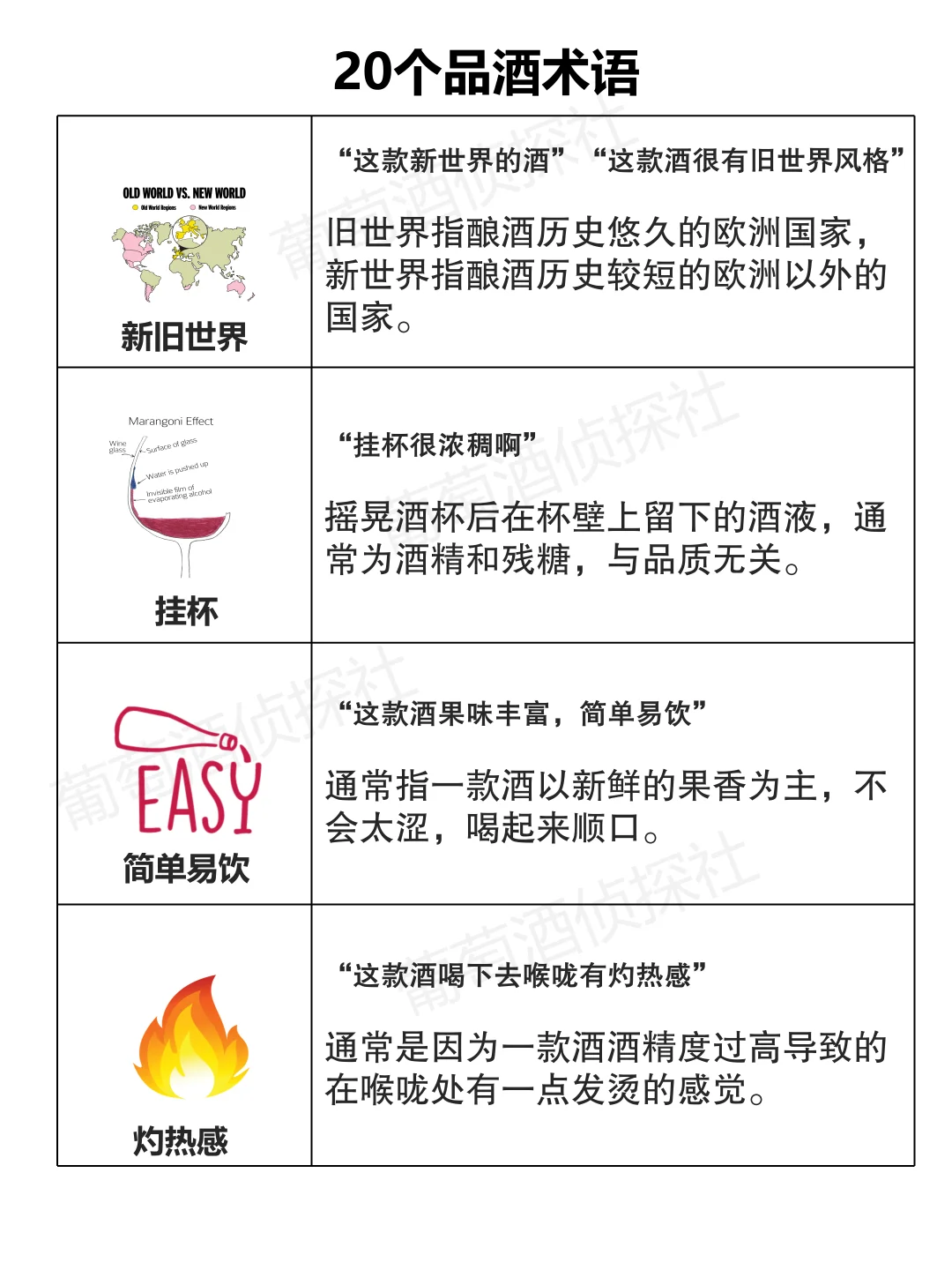 20个品酒专业术语，酒桌上你也可以出口成章