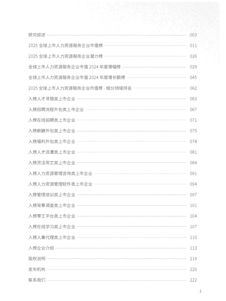 一篇报告遍览2025人力资源服务企业TOP100