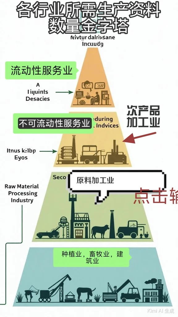 各行业资产需求量金字塔