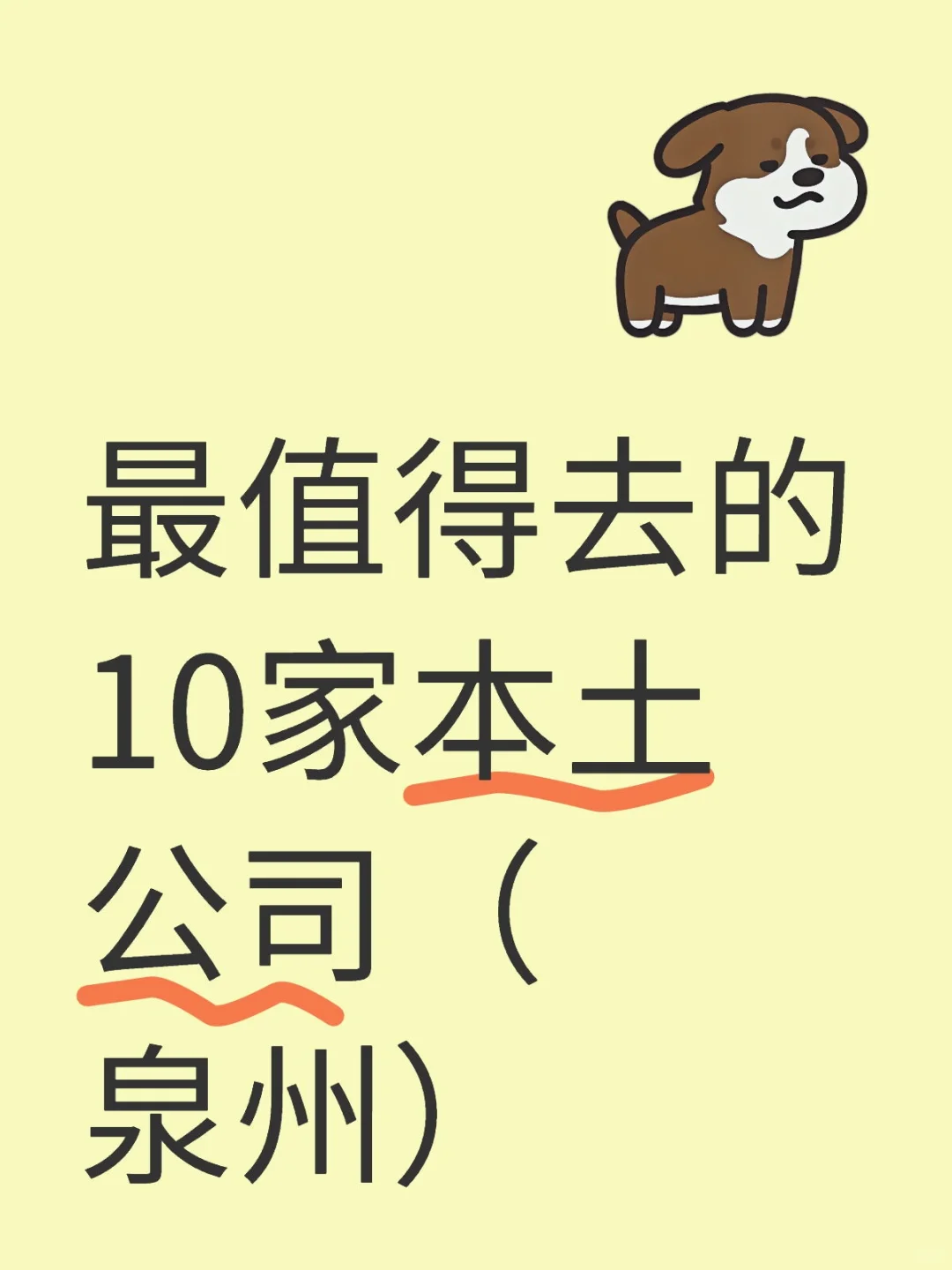 最值得去的10家本土公司（泉州）