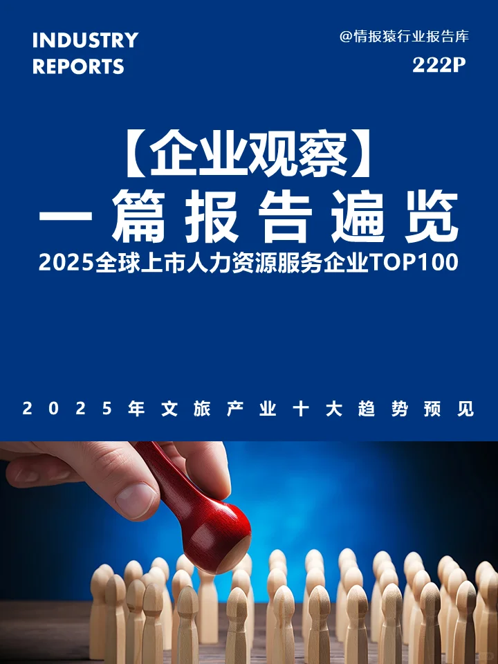 一篇报告遍览2025人力资源服务企业TOP100