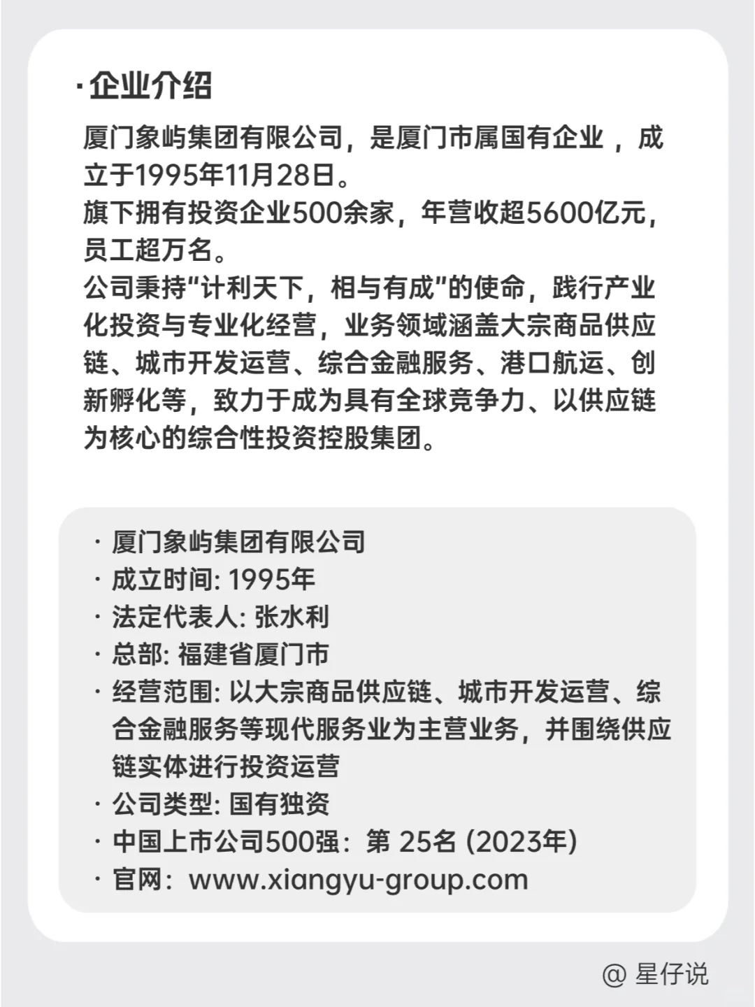?每天认识一家企业 I 象屿集团