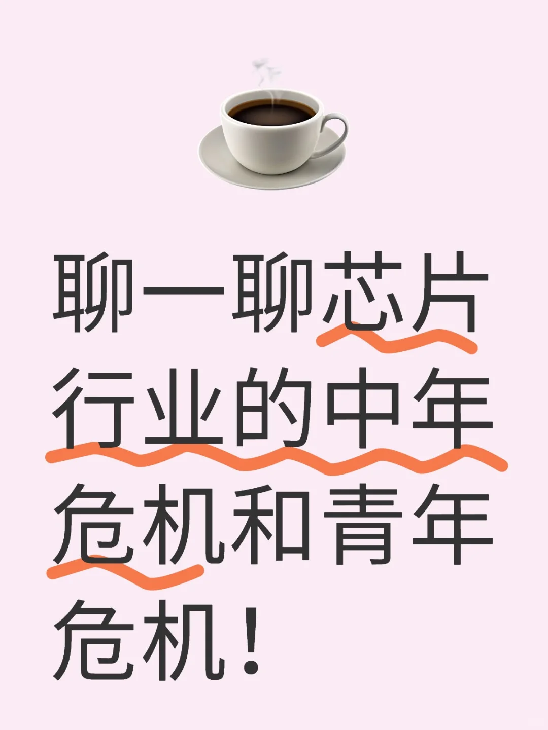 芯片行业或许更应该警惕青年危机！